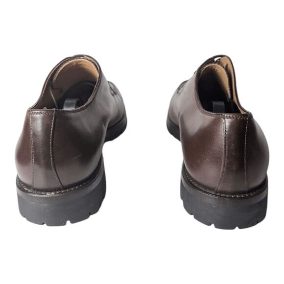 LENDVAY & SCHWARCZ Brown Leather Plain Toe Oxford Size 10 - Picture 5 of 9